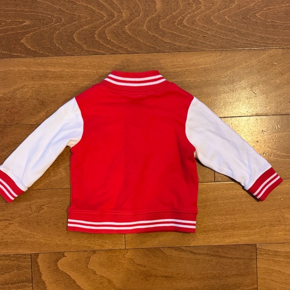 Buccee’s Red and White Infant Varsity Jacket Size 12M NWOT - Picture 4 of 4